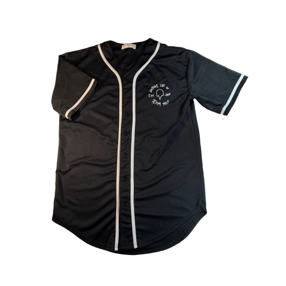LA Dreamz Whole Lot of Team Sh&@t Men's M Black Button Embroidered 2019 Jersey